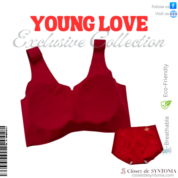 Young Love_Women's Strapless Red Bra - Image 2