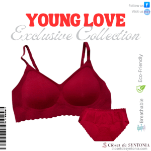 Young Love_ Seamless Red Lingerie Sets