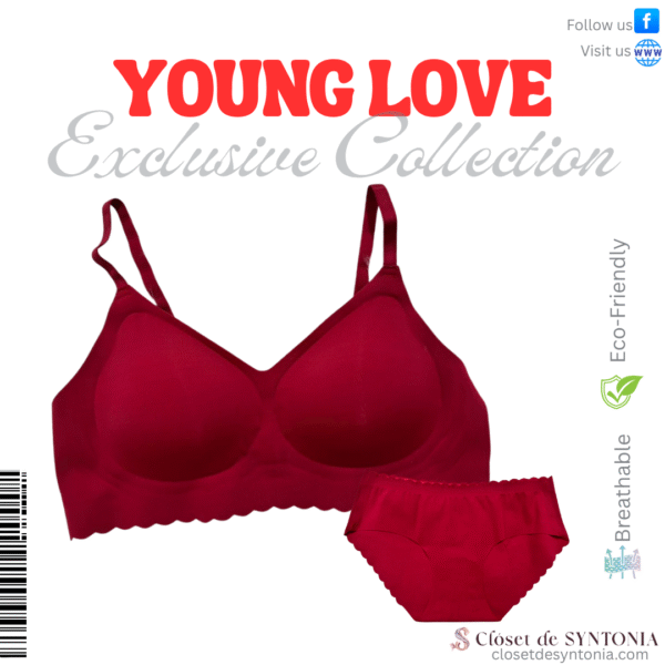 Young Love_ Seamless Red Lingerie Sets