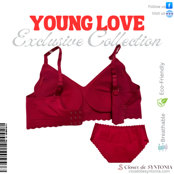 Young Love_ Seamless Red Lingerie Sets - Image 2