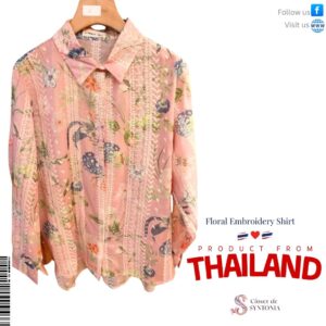 Thai Floral Embroidery Shirt